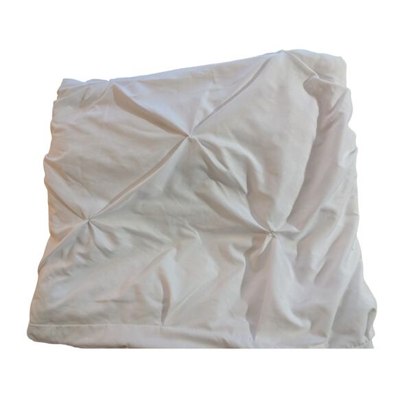 SWEET HOME COLLECTION! SUPER SOFT WHITE, TUFTED, 100% POLY DUVET COVER! SZ FL/QN - Picture 8 of 12